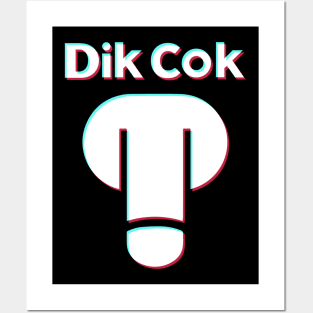 Dik Tok Funny Spoof Logo Design Posters and Art